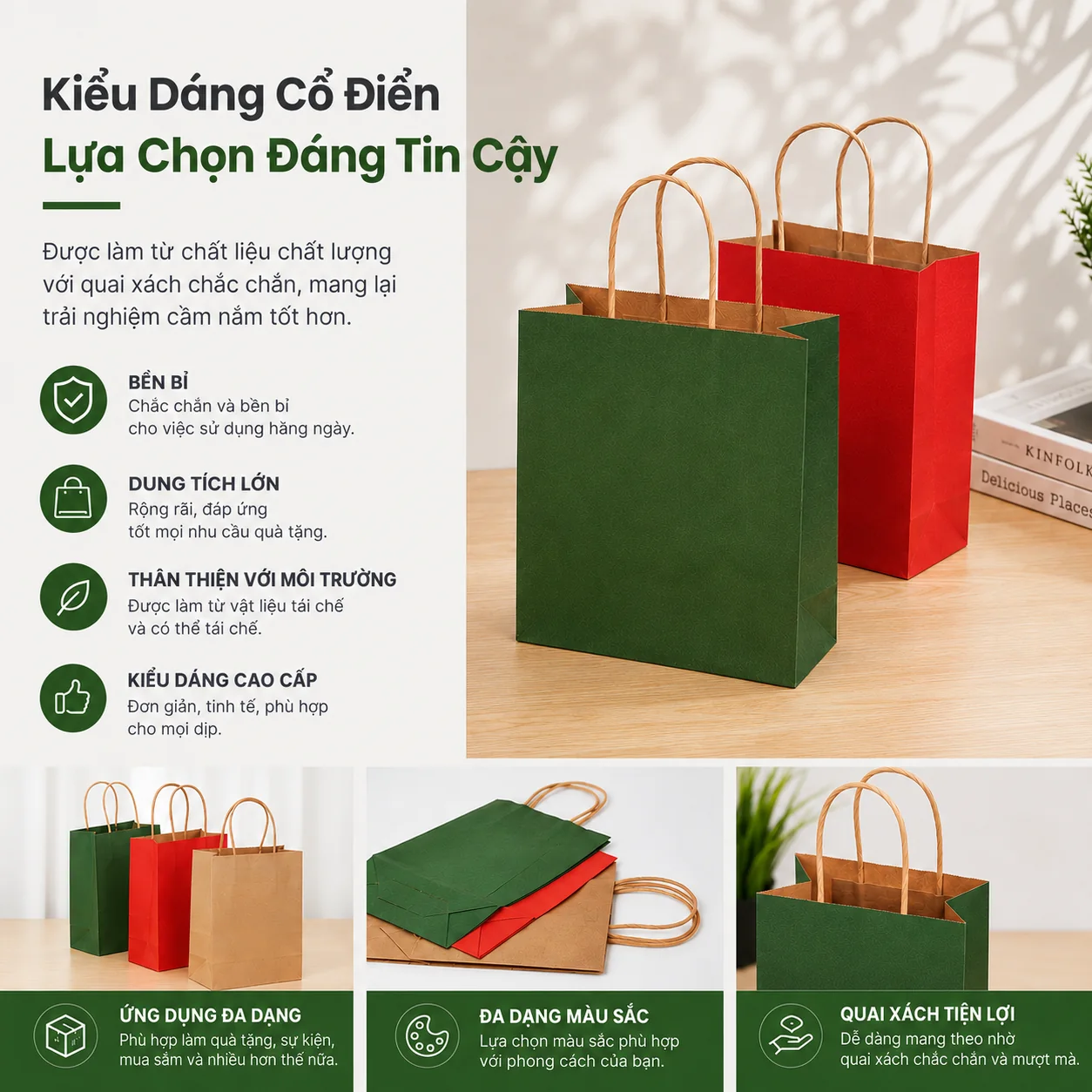 Hướng dẫn chọn size túi giấy kraft