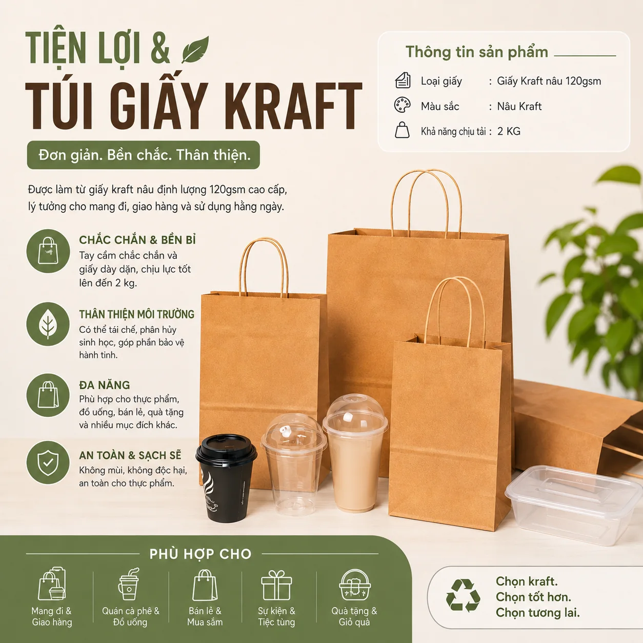 Chuẩn bị in logo lên túi giấy kraft