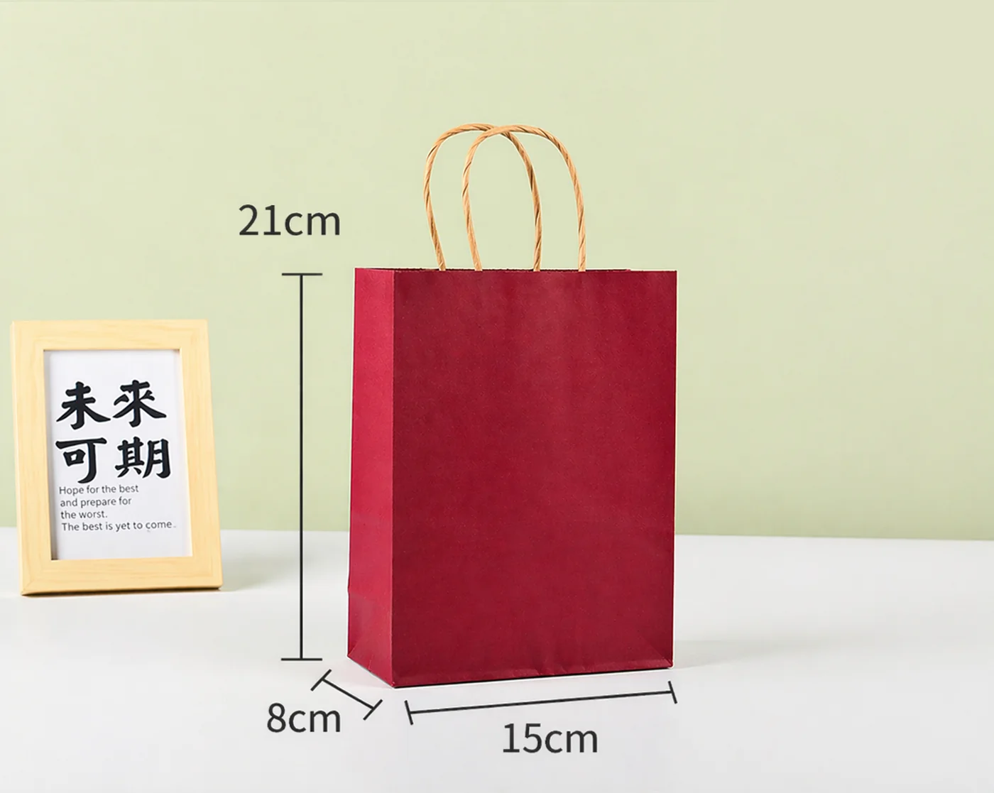 Túi giấy đỏ nhỏ 15x8x21 - ảnh đúng biến thể